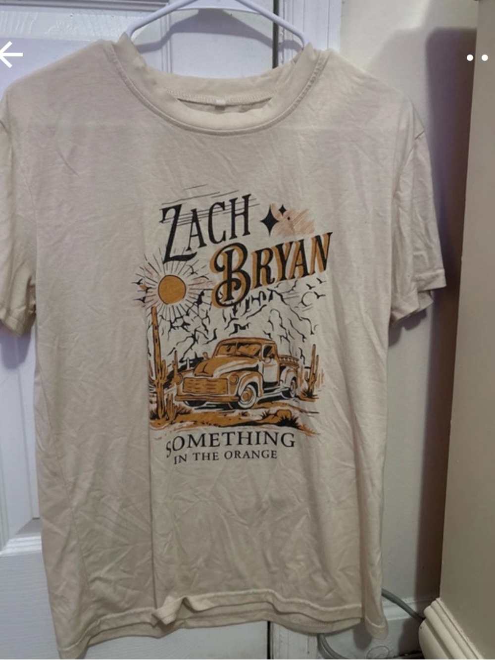 Men’s Cream Graphic T-Shirt - "Something in the Orange"